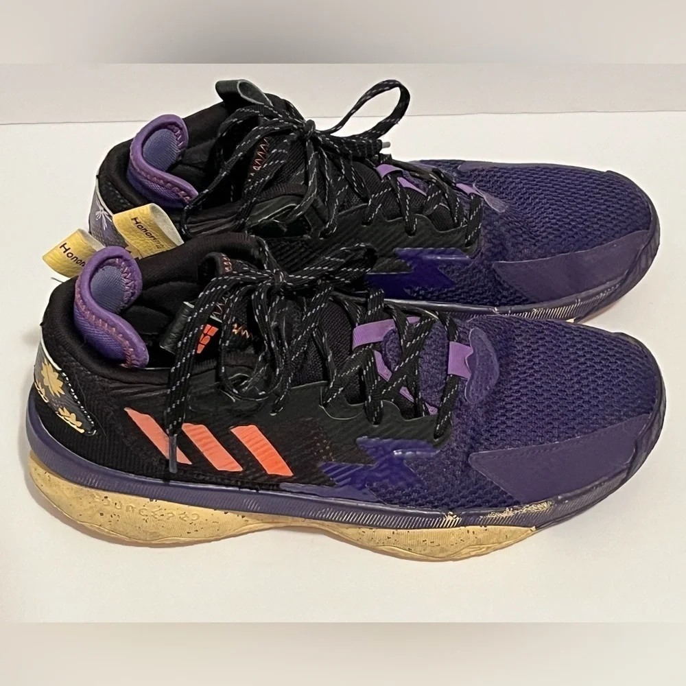 Adidas Dame 8 Honoring Black Excellence Purple & Black Rare Sneakers Size 8